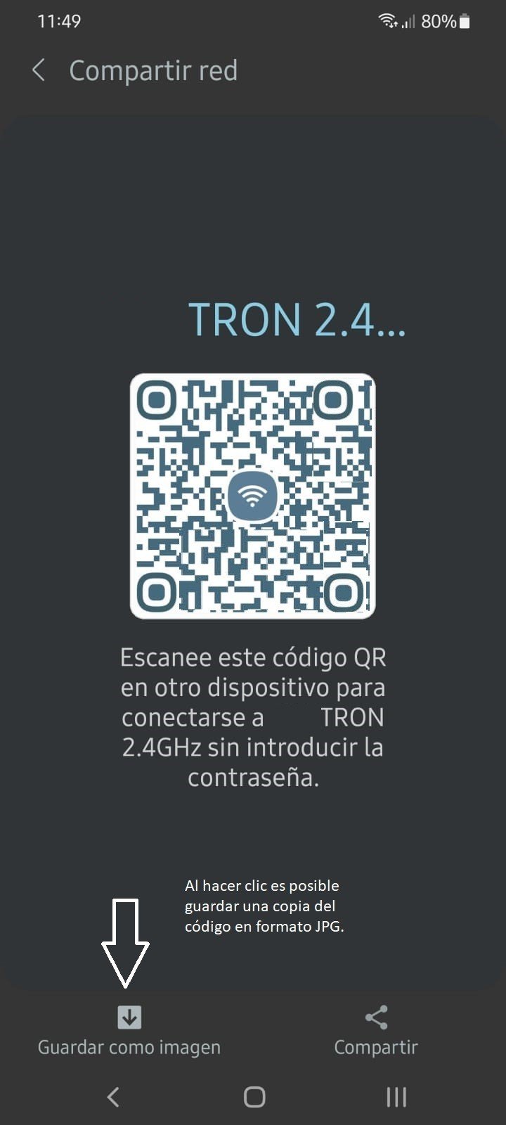 Comparte el código QR.