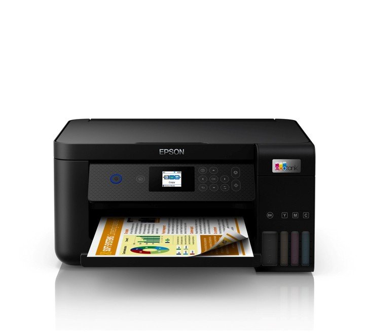 Epson EcoTank L4260.  obtenga hasta 7500 páginas en negro o 6000 páginas en color, con juegos de botellas de tinta originales.  $61,899.