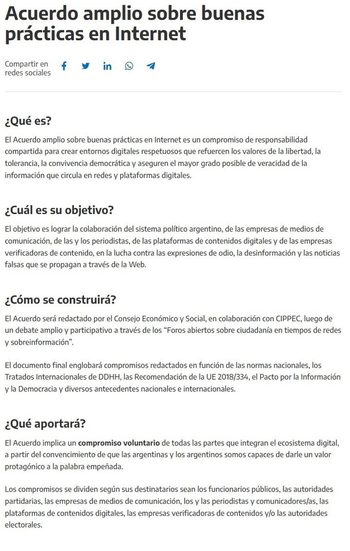 los puntos de "convenio" que anunció Belice.  Foto Argentina.gob.ar