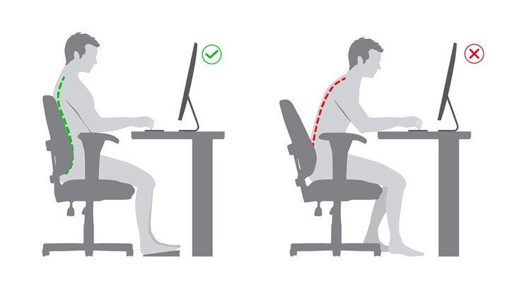 El uso correcto de una silla gamer o con soporte para el servi- cio es clave para una buena salud postural.