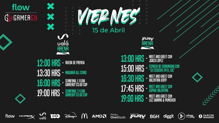 La agenda de los viernes de Flow Gamergy.