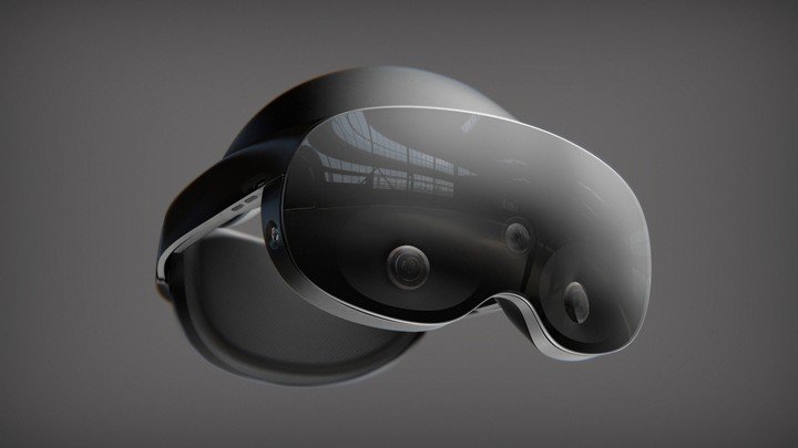 Un render del casco Project Cambria, lo que se viene a Meta en realidad virtual.