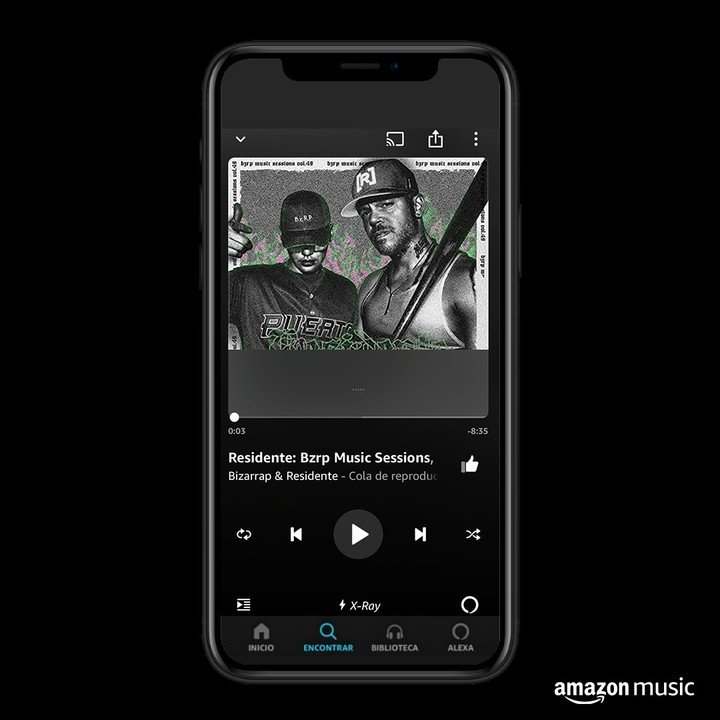 Amazon Music ofrece transmisiones en vivo de los artistas que sigues dentro de la aplicación.