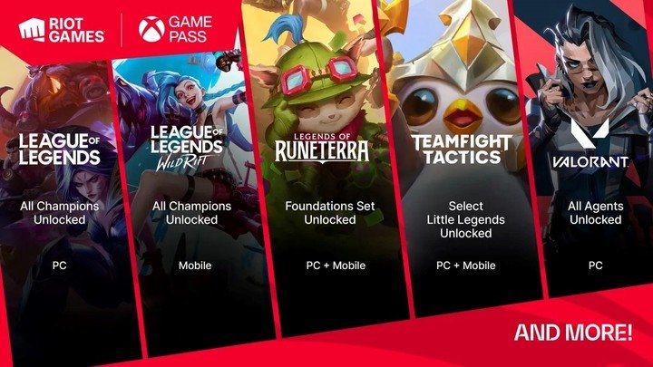 Juegos de Riot Games confirmados para el servicio de transmisión de Xbox Game Pass.