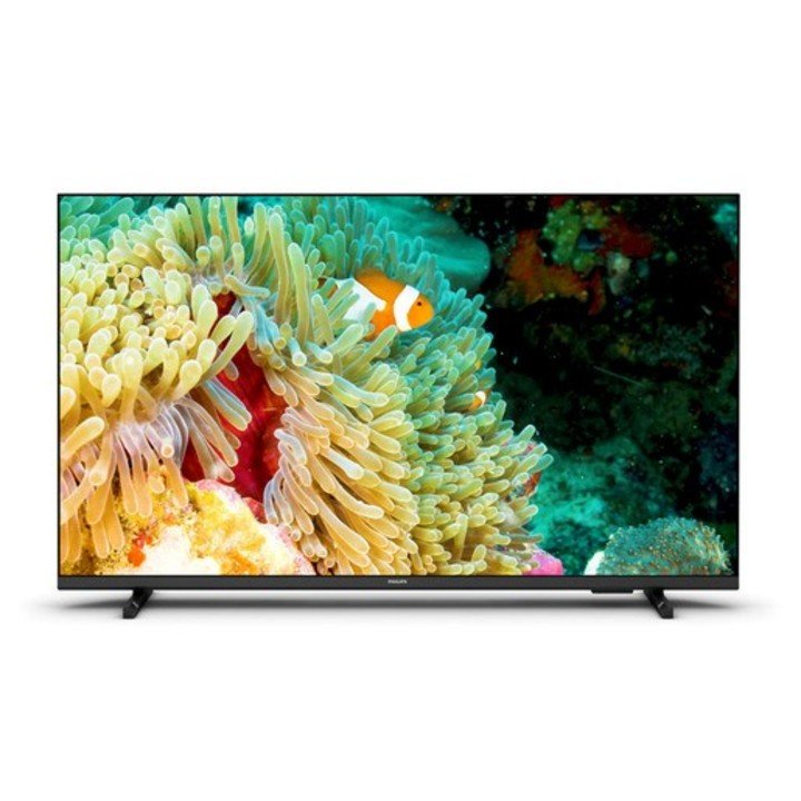 Televisor Android Philips 43” 4K.  Asistente virtual para comandar el dispositivo por voz.  Cuatro puertos HDMI y dos USB.  $78,999.