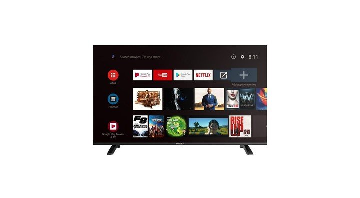 Noblex 50” 4K DM50X7550PI.  Su sistema integrado Chromecast se utiliza para encontrar las últimas películas.  $109,999.