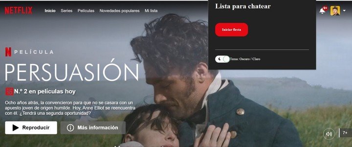 Netflix Party, la extensión del navegador con la que puedes chatear sobre una serie o película en Netflix.