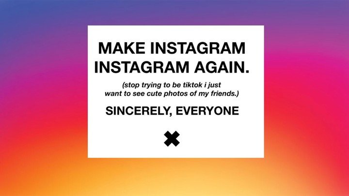 "Haz que Instagram vuelva a ser Instagram"la campaña viral contra los cambios en la app.