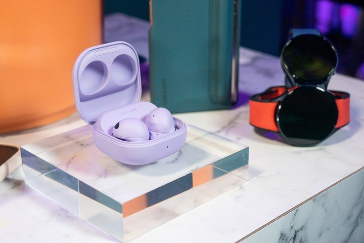 El nuevo color Bora Purple de los Samsung Galaxy Buds 2 Pro.  Foto: Bloomberg