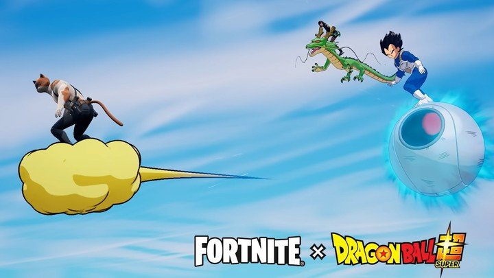 La nube voladora y el planeador con forma de Shen Long, algunos de los artículos que se podrán comprar durante el evento Dragon Ball Z en Fortnite.