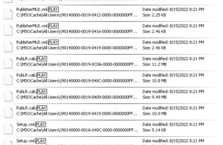 PlayCrypt ransomware en acción: transforma todas las extensiones de archivo en ".DESEMPEÑAR".  Imagen: Emmanuel Di Battista