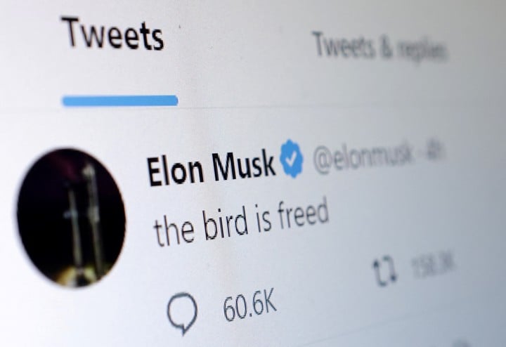 "El pájaro ha sido liberado.", anuncio de Musk en Twitter.  (Foto: Reuters)