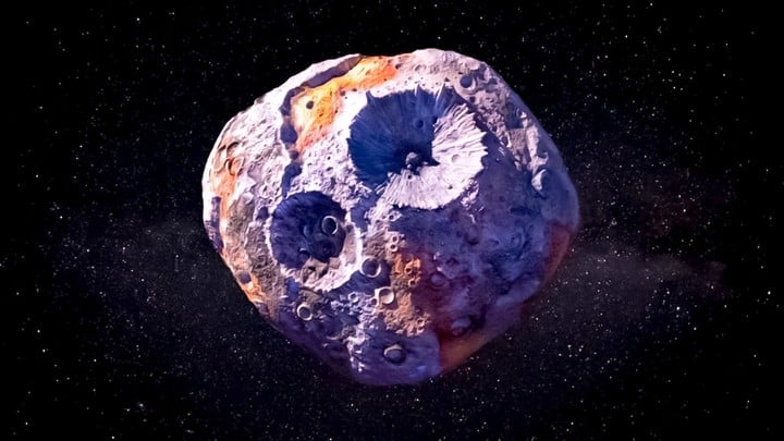 Concepto artístico del asteroide 16 Psyche.  (Foto: NASA/JPL-Caltech)