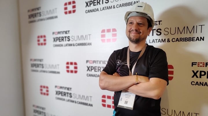 Hernando Castiglioni, en el Fortinet Xperts Summit.  Foto Fortinet