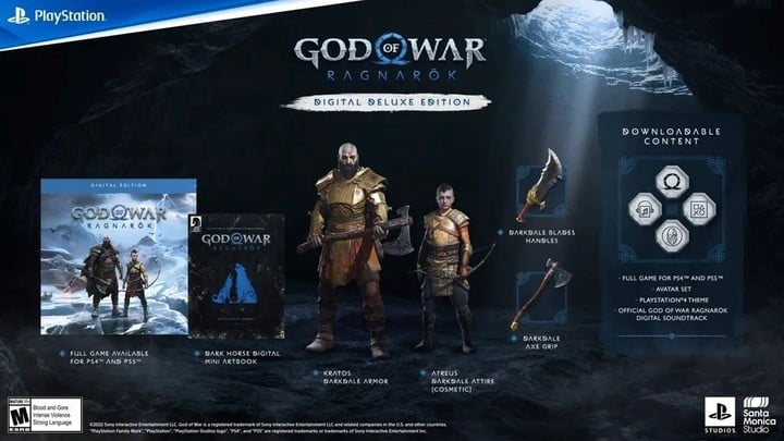 God of War Ragnarok Deluxe Editions incluye un libro de arte sobre el juego.  Costo: $79.99.  Foto: PlayStation.