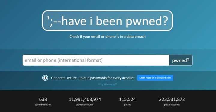 Para acceder ¿He sido pwned?