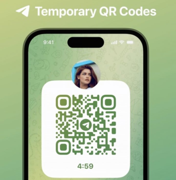 Telegram agregó una característica a "leer" Códigos QR.