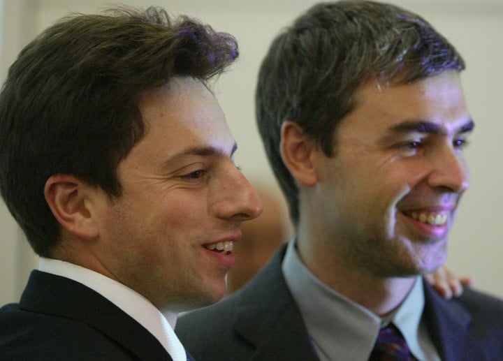 Sergey Brin y Larry Page, fundadores de Google.  foto AFP