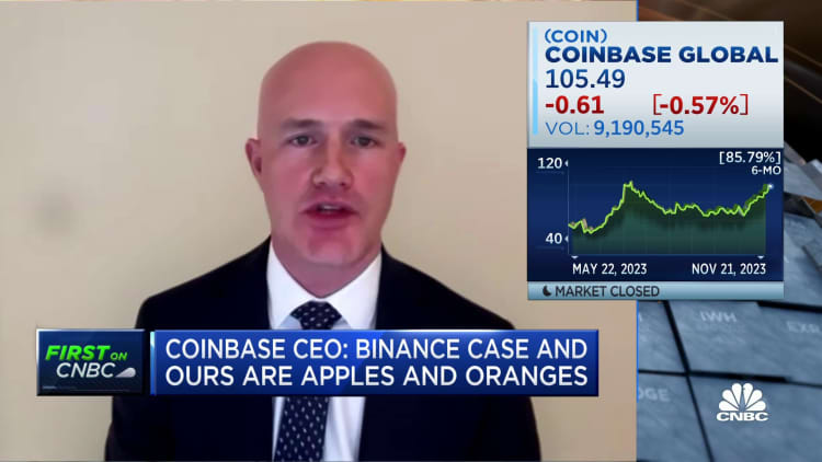 CEO de Coinbase sobre Binance: Es bueno para la industria pasar página, asegurarse de que cumplimos con la ley