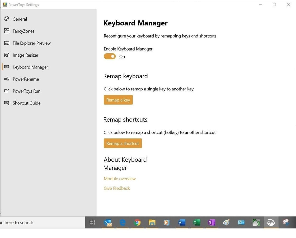 Keyboard Manager.