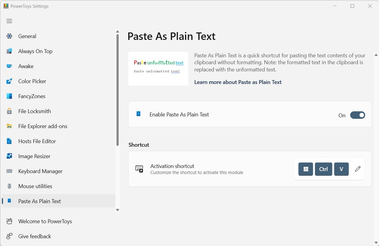 The Paste as Plain Text menu clears up any formatting problems that may come from carrying font formats across applications. 