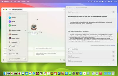 personalización de chatgpt mac