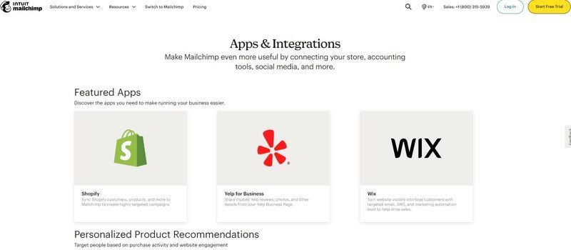 Integraciones con Mailchimp. 