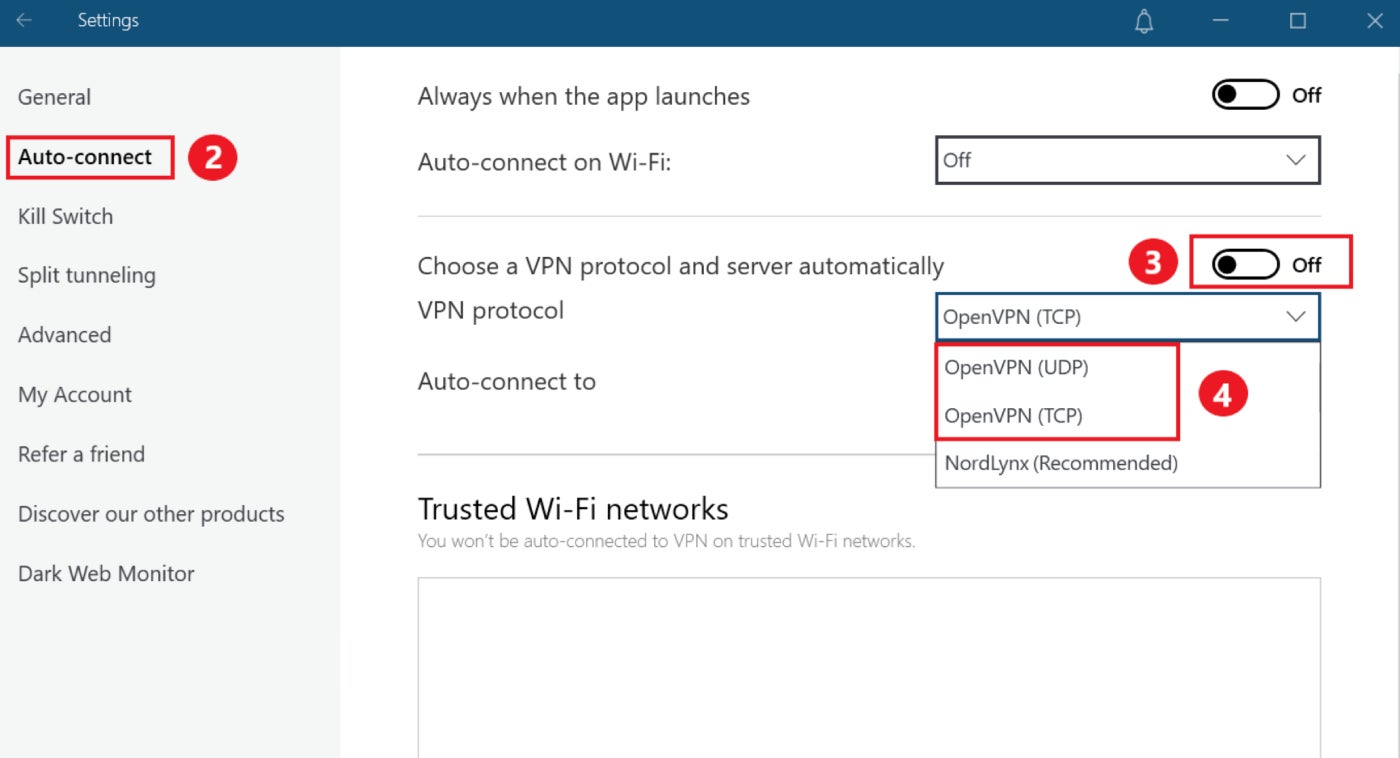 Protocolos NordVPN.