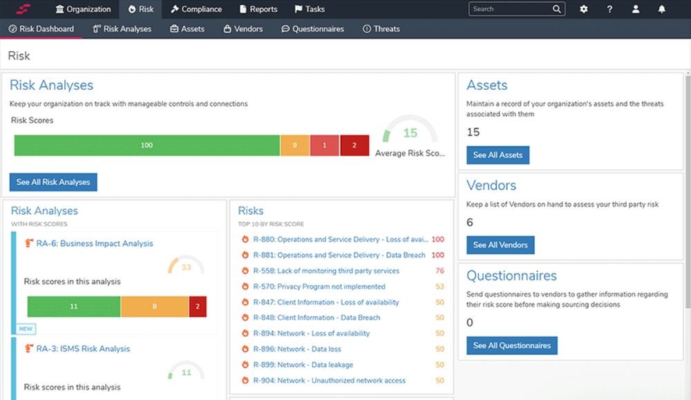 The data-driven risk analysis tools offer valuable insights into the organization’s risk landscape.