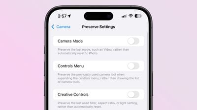 menú de controles de ios 18