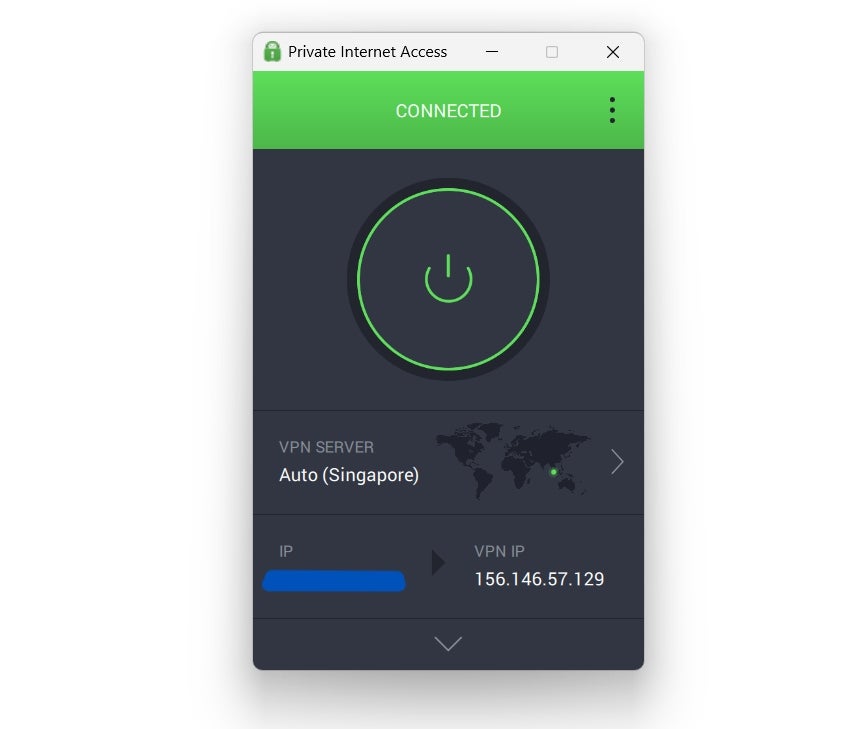 PIA VPN’s desktop application.