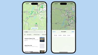 filtros de caminata de mapas de ios 18