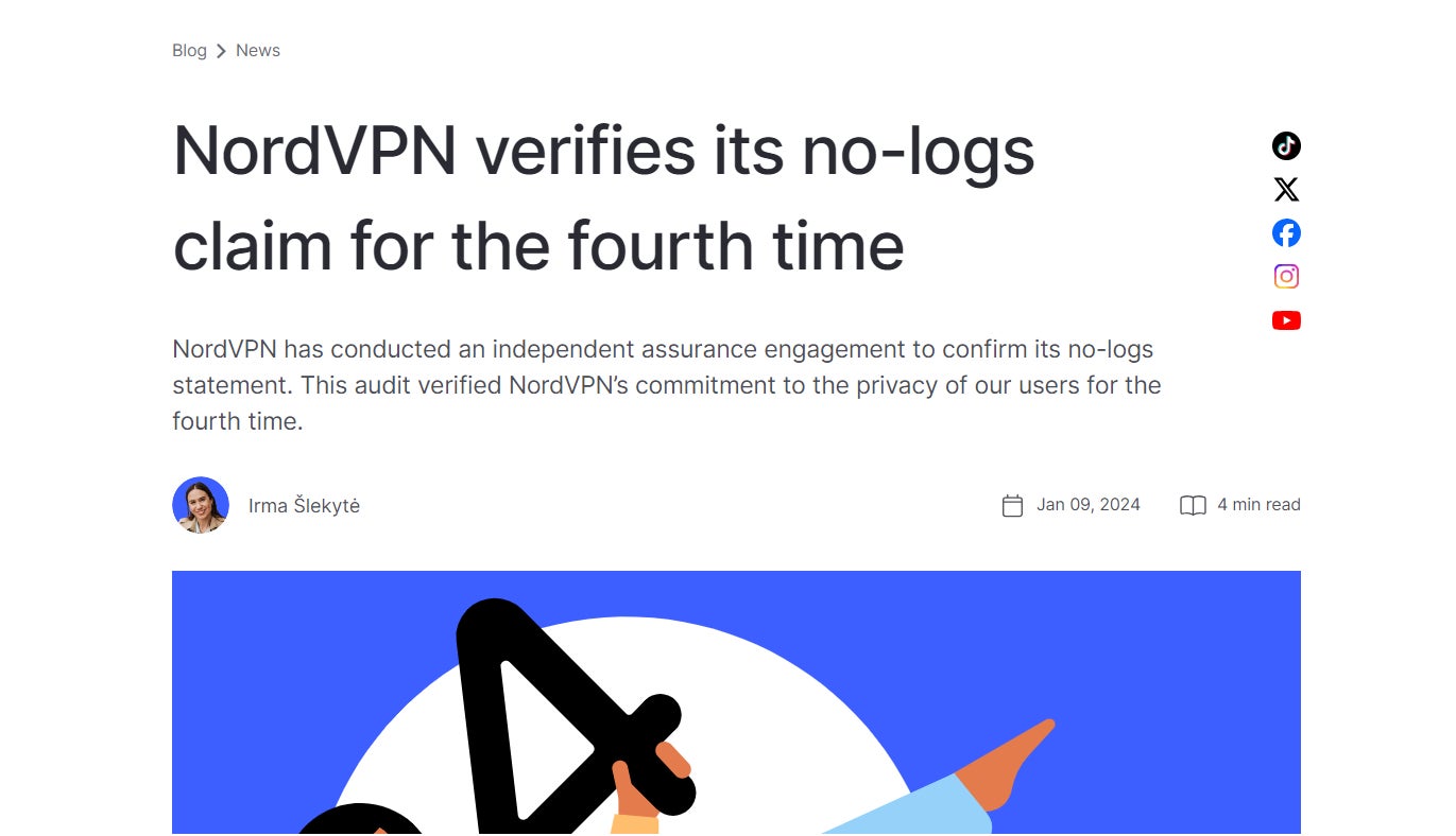 NordVPN’s audit press release.