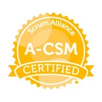 Scrum Alliance, A-CSM logo.