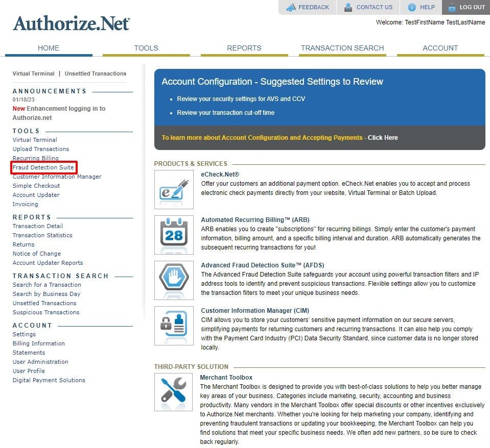 The Advance Fraud Detection Suite (AFDS) is a set of robust rules-based transaction filters and Internet Protocol (IP) address tools.